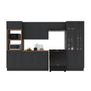 Ver imagem 1 de Armário de Cozinha Modulada Completa Fidelitá Nara 100% MDF 5 Peças 350cm 16 Portas 2 Gavetas com