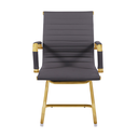 Ver imagem 2 de Cadeira de Escritório Eames Cinza - Fixa | Dourado Matte