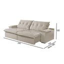 Ver imagem 3 de Sofá 5 Lugares Retrátil e Reclinável Martins M-163 Veludo Creme
