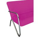 Ver imagem 2 de Namoradeira Decorativa Bela Couro Rosa Pink Braço Cromado