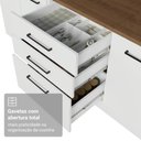 Ver imagem 6 de Balcão de Cozinha 60 cm 3 Gavetas Branco Tampo Rustic Agata Madesa