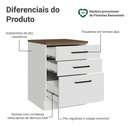 Ver imagem 3 de Balcão de Cozinha 60 cm 3 Gavetas Branco Tampo Rustic Agata Madesa