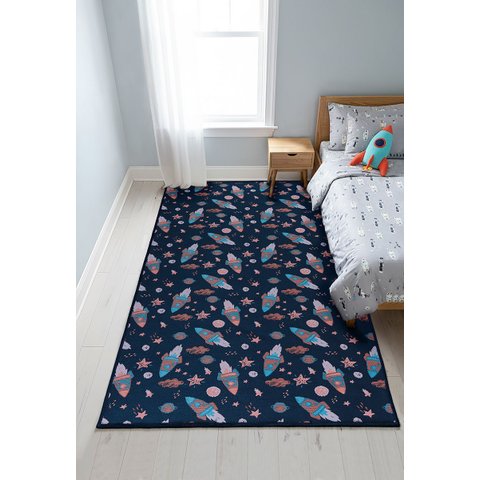 Tapete Quarto Infantil 1,00x1,50 Antider Domani Foguete