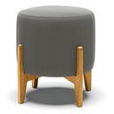 Ver imagem 1 de Puff Stella Suede Grafite Base Madeira Castanho - D’Rossi