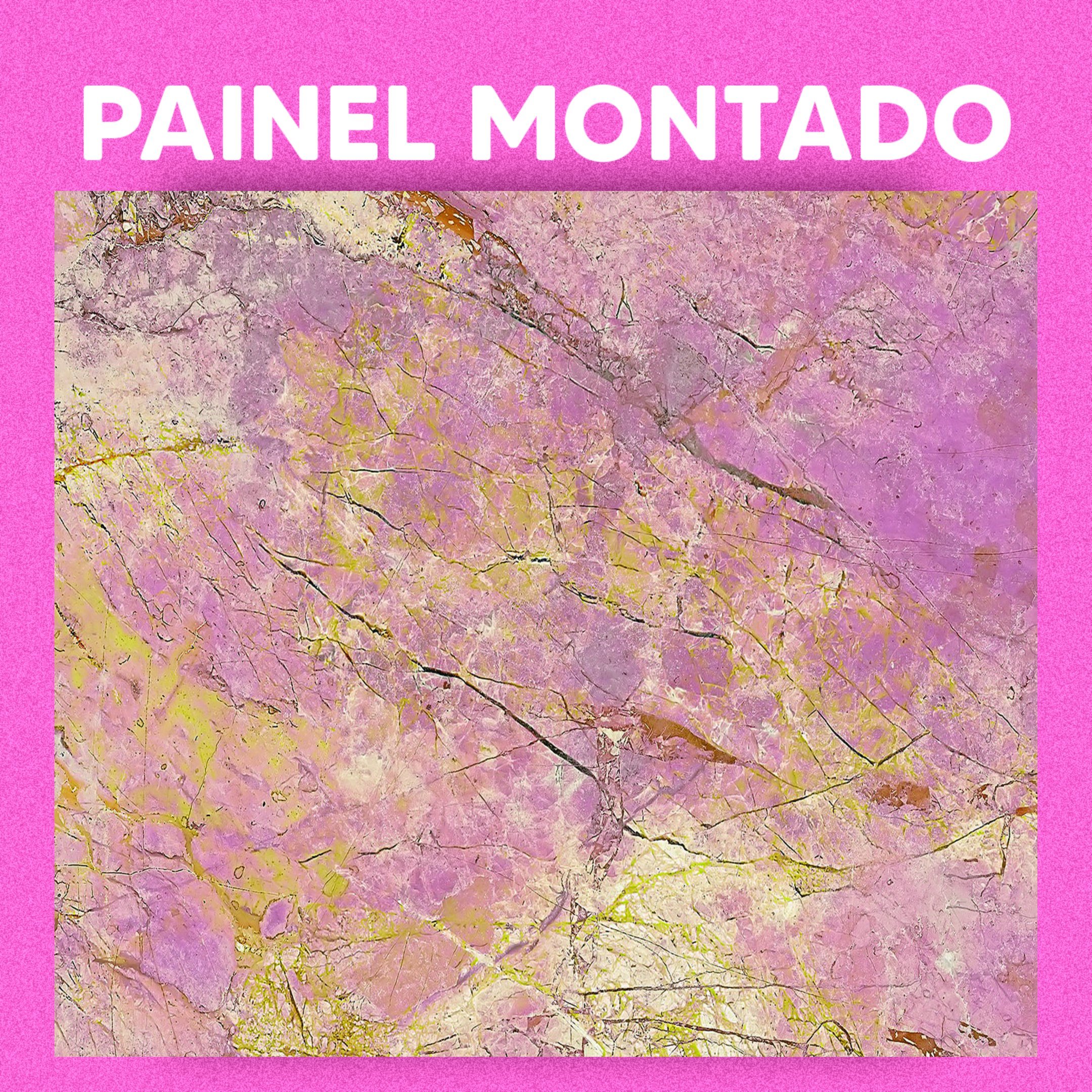 Papel de Parede Painel 3D Mármore Rosa com Bege 3M Viníl Revestimento Pedra Requinte Auto Colante - 3