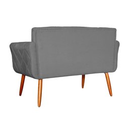Namoradeira Decorativa Isabela Pés Palito Suede Cinza - DS Estofados - 3