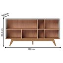 Ver imagem 2 de Buffet Ravel Industrial 3 Portas MDF-MDP Off White Matte Freijó Colibri Móveis