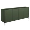 Ver imagem 1 de Aparador Buffet para Sala de Jantar 4 Portas Pés Industrial Preto Naim I03 Musgo - Lyam Decor