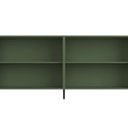 Ver imagem 6 de Aparador Buffet para Sala de Jantar 4 Portas Pés Industrial Preto Naim I03 Musgo - Lyam Decor