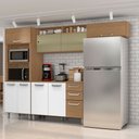 Ver imagem 2 de Cozinha Compacta Completa Valéria Balcão com Tampo Carvalho/branco