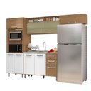 Ver imagem 1 de Cozinha Compacta Completa Valéria Balcão com Tampo Carvalho/branco