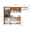Ver imagem 3 de Cozinha Compacta Completa Valéria Balcão com Tampo Carvalho/branco
