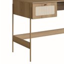 Ver imagem 5 de Escrivaninha e Estante 28974 Palhinha Pes Metal Hanover Dourado Artesano