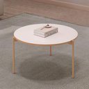 Ver imagem 2 de Mesa de Centro Redonda para Sala Pé Metal Nala D04 Off White - Mpozenato