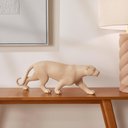 Ver imagem 2 de Escultura Decorativa Leopardo Bege em Poliresina 12,5x36cm Mart