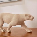 Ver imagem 3 de Escultura Decorativa Leopardo Bege em Poliresina 12,5x36cm Mart
