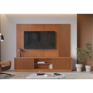 Home Rack Painel Valencia Ripado 2 Portas Tv 75 Mavaular