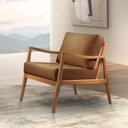 Ver imagem 3 de Poltrona Giulia Luxo Madeira Maciça Castellar Móbile Corino Caramelo