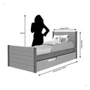 Ver mais imagens de Bicama Infantil Solteiro 100% MDF Bibox com Cama Auxiliar:Faura/Nature/Off White