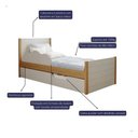 Ver imagem 4 de Bicama Infantil Solteiro 100% MDF Bibox com Cama Auxiliar:Faura/Nature/Off White