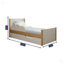 Ver imagem 3 de Bicama Infantil Solteiro 100% MDF Bibox com Cama Auxiliar:Faura/Nature/Off White