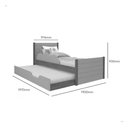 Ver imagem 5 de Bicama Infantil Solteiro 100% MDF Bibox com Cama Auxiliar:Faura/Nature/Off White