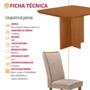 Ver imagem 7 de Mesa de Jantar Olímpia 90cm Tampo MDF Laminado Canto Copo com 4 Cadeiras Lisa