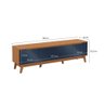 Rack Kappesberg 3 Portas Canela/azul Profundo 180cm - 3