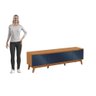 Rack Kappesberg 3 Portas Canela/azul Profundo 180cm - 9