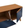 Rack Kappesberg 3 Portas Canela/azul Profundo 180cm - 6