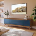 Ver imagem 1 de Rack Kappesberg 3 Portas Canela/azul Profundo 180cm