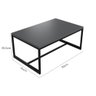 Mesa de Centro Decorativa 70x30,3x44 cm - Base de Aço Metalon Cor Preta - 5