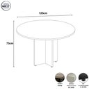 Ver imagem 3 de Mesa Corporativa Circular 120 cm X 120 cm Pés Painel com Regulagem de Altura para 4 a 6 Pessoas F5
