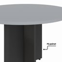 Ver imagem 4 de Mesa Corporativa Circular 120 cm X 120 cm Pés Painel com Regulagem de Altura para 4 a 6 Pessoas F5