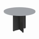 Ver imagem 2 de Mesa Corporativa Circular 120 cm X 120 cm Pés Painel com Regulagem de Altura para 4 a 6 Pessoas F5