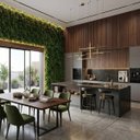 Ver imagem 2 de 9 Painéis Prontos para Uso - Folhagem Mista Parede de Plantas Artificiais Linha Premium Realista 3D