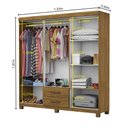 Ver imagem 5 de Guarda Roupa Casal A22 6 Portas 2 Gavetas Carioca Móveis