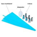 Ver imagem 2 de Kit Confeiteiro: Bailarina 28cm, Bicos, Adaptador e Saco Reutilizável Silverfestas