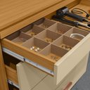 Ver imagem 5 de Cômoda para Quarto 4 Gavetas 90,4cm com Organizador de Jóias Dakota Marrom/Carvalho Americano