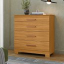 Ver imagem 1 de Cômoda para Quarto 4 Gavetas 90,4cm com Organizador de Jóias Dakota Marrom/Carvalho Americano