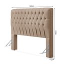 Ver imagem 4 de Cabeceira Cama Casal Estofada 1,40 Cm - Inca Linho Bege
