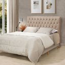 Ver imagem 2 de Cabeceira Cama Casal Estofada 1,40 Cm - Inca Linho Bege