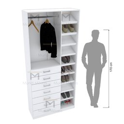 MÓDULO CLOSET M180.2021.B (SAPATEIRA E GAVETEIRO) MUNDI MOVEIS - 4