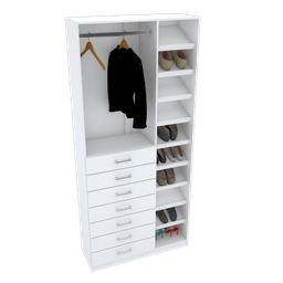 MÓDULO CLOSET M180.2021.B (SAPATEIRA E GAVETEIRO) MUNDI MOVEIS - 1