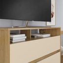 Ver imagem 6 de Cômoda para Quarto 3 Gavetas 90cm Califórnia Carvalho Off White Incorplac