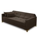 Ver imagem 4 de Sofá Cama 3 Lugares 2,00m Agnes Suede Marrom Adonai Estofados
