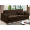 Ver imagem 1 de Sofá Cama 3 Lugares 2,00m Agnes Suede Marrom Adonai Estofados