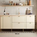 Ver imagem 4 de Gabinete de Cozinha Jequitiba 194 cm Balcão de Pia 100% MDF:Jequitiba/Areia