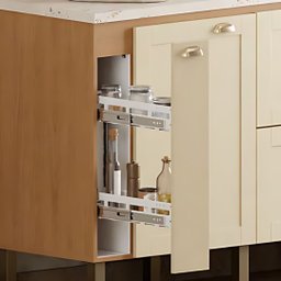 Gabinete de Cozinha Jequitiba 194 Cm Balcão de Pia 100% Mdf:jequitiba/areia - 5