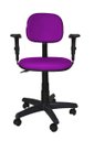 Ver imagem 2 de Cadeira Secretaria Bolt com Braco Regulavel - Couro Sintetico Corano - Roxo
